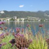 Giardino delle erbe danzanti - scorcio del lago con Sarnico